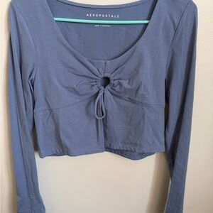 Aeropostale Women's Slate Long Sleeve Tee